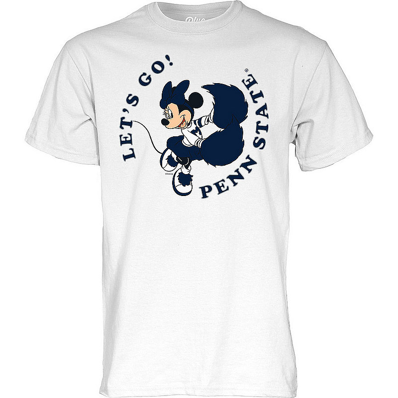 Blue 84 Penn State Disney Minnie Mouse Cheer White T-Shirt Nittany Lions (PSU) (Blue 84 )