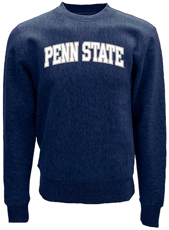 Blue 84 Penn State Embroidered Arch Navy Reverse Weave Crewneck Sweatshirt Nittany Lions (PSU) (Blue 84)