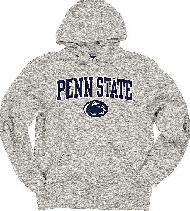 Blue 84 Penn State Embroidered Hooded Sweatshirt Grey Nittany Lions (PSU) (Blue 84)