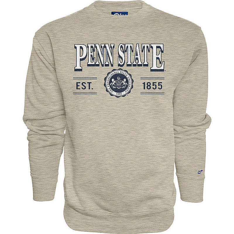 Blue 84 Penn State Established Heather Oatmeal Crewneck Sweatshirt Nittany Lions (PSU) (Blue 84)
