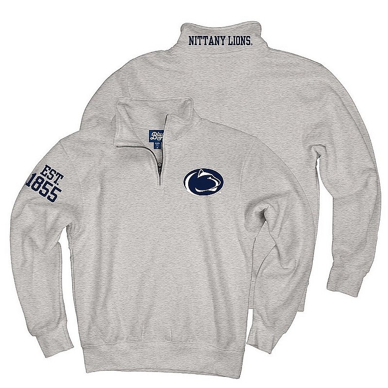 BLUE 84 Penn State Grey Embroidered Quarter Zip Nittany Lions (PSU) (BLUE 84)