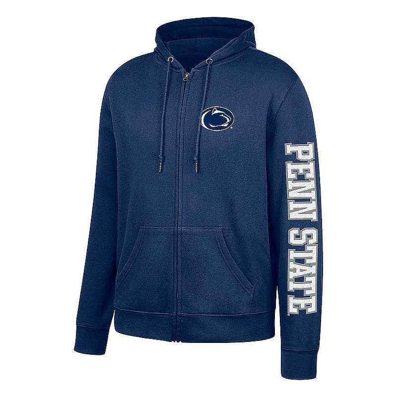 Penn State Navy Embroidered Full Zip Sweatshirt with Hood