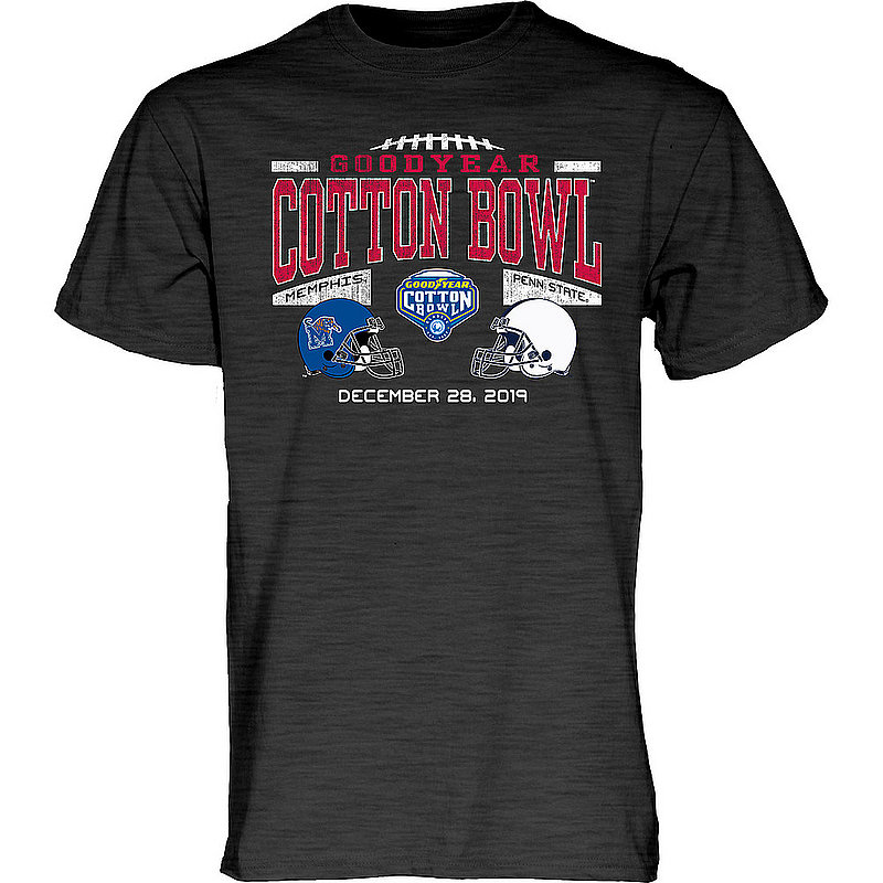 Penn State Nittany Lions 2019 Cotton Bowl Dual Helmet T-Shirt Dark Heather