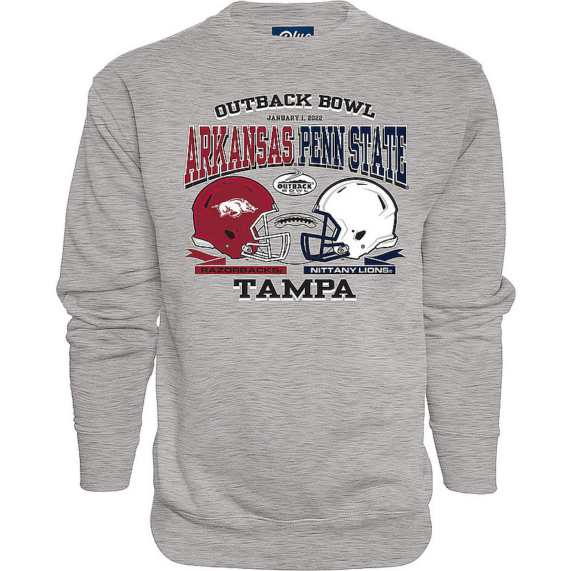 Blue 84 Penn State Nittany Lions 2021 Outback Bowl Dueling Crewneck Sweatshirt Heather Grey Nittany Lions (PSU) (Blue 84 )