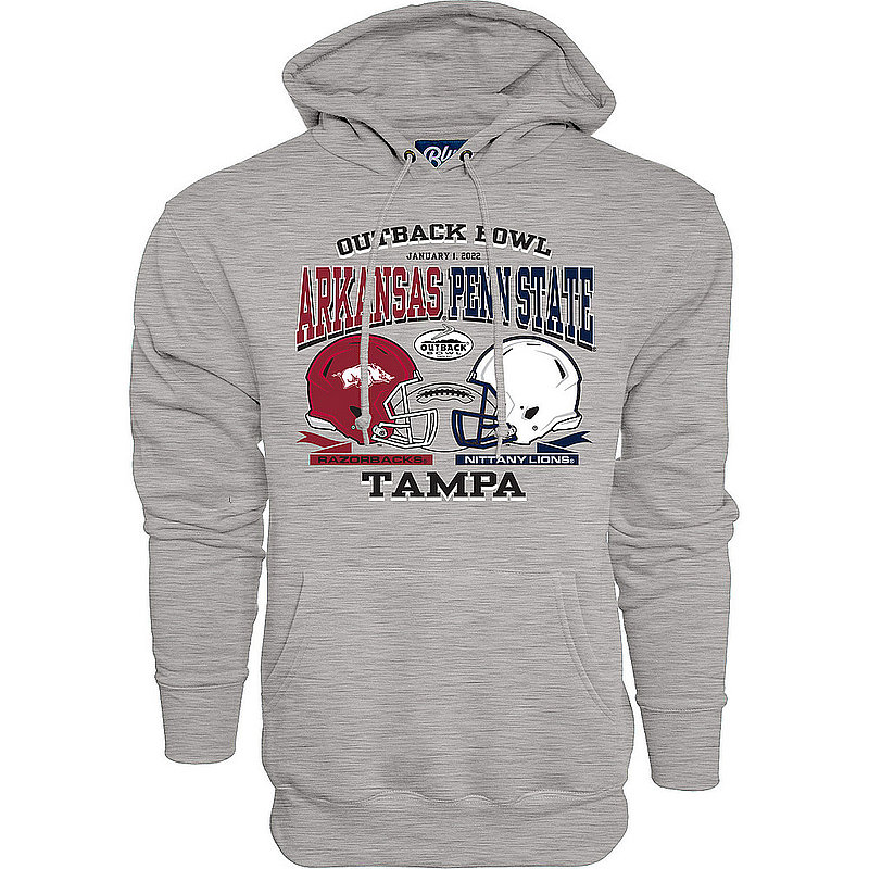 Penn State Nittany Lions 2021 Outback Bowl Dueling Hooded Sweatshirt Heather Grey 