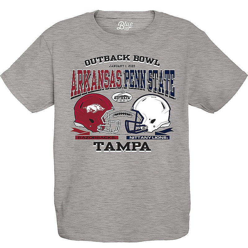 Penn State Nittany Lions 2021 Outback Bowl Dueling Youth T-Shirt Heather Grey 