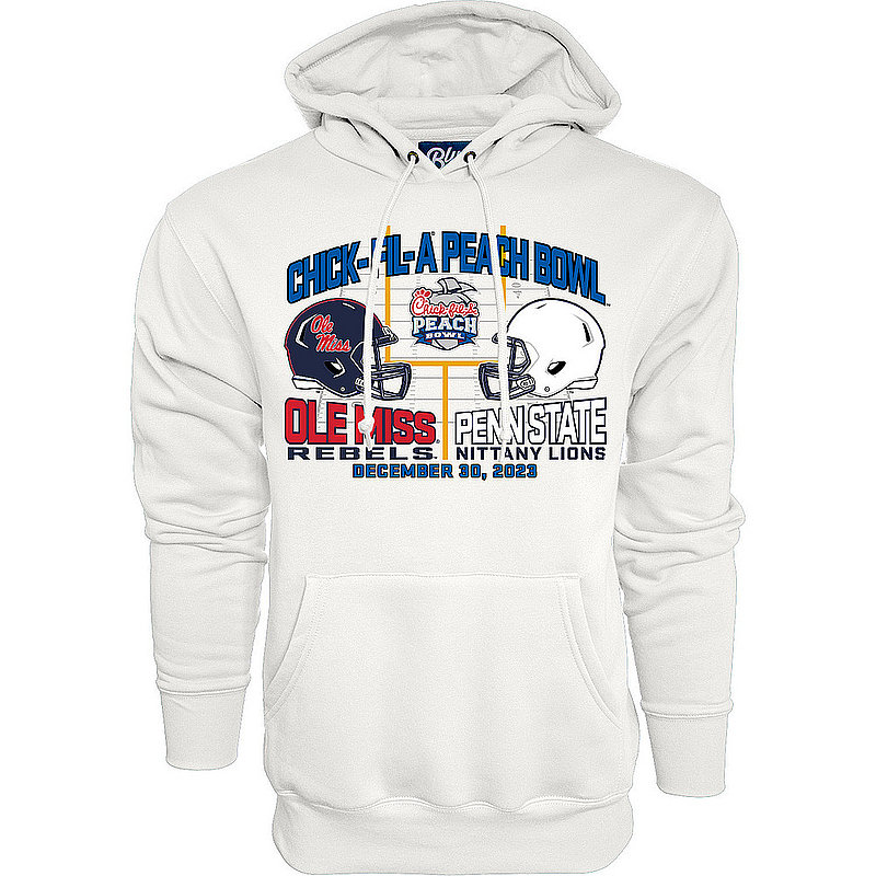 Blue 84 Penn State Nittany Lions 2023 Peach Bowl Dueling Hooded Sweatshirt White Nittany Lions (PSU) (Blue 84 )