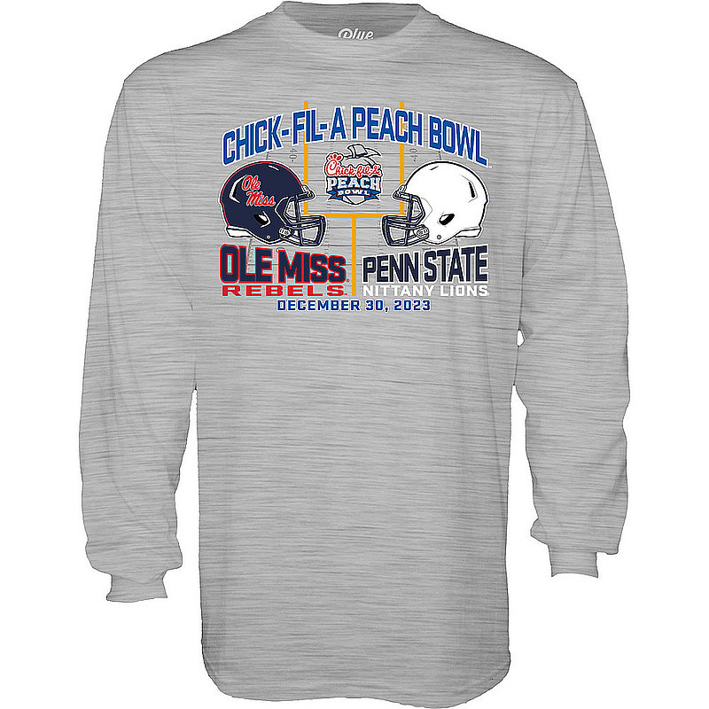 Blue 84 Penn State Nittany Lions 2023 Peach Bowl Dueling Long Sleeve Heather Grey Nittany Lions (PSU) (Blue 84 )