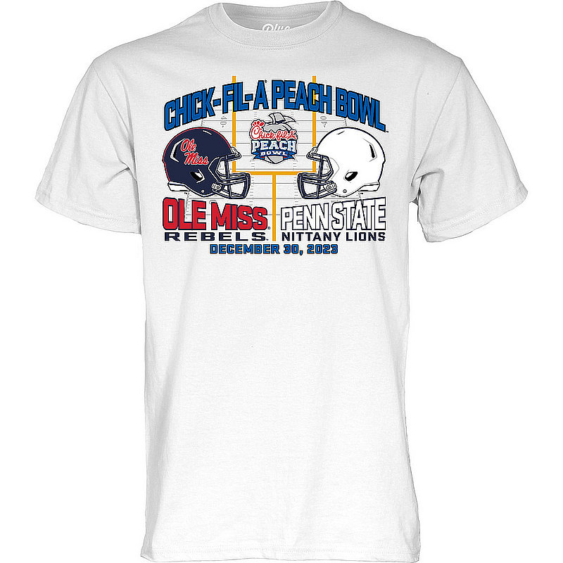 Blue 84 Penn State Nittany Lions 2023 Peach Bowl Dueling T-Shirt White Nittany Lions (PSU) (Blue 84)