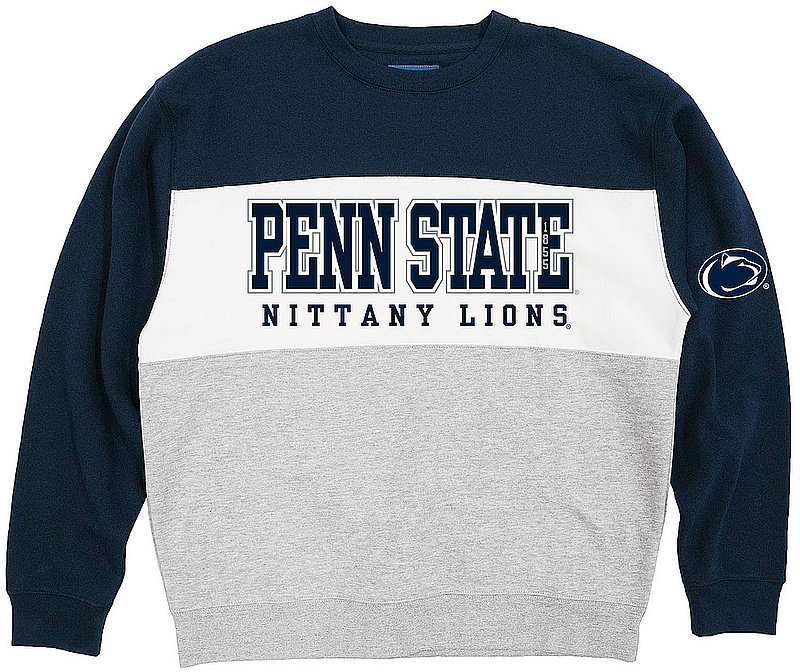 Penn State Nittany Lions Appliqu  d Colorblock Crewneck Sweatshirt 