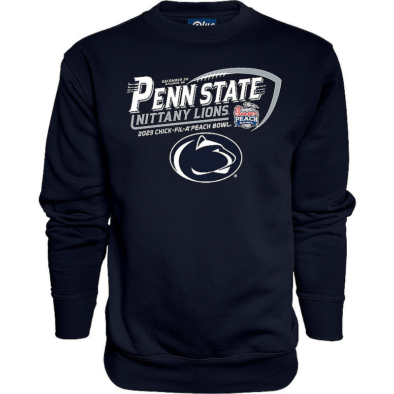 Penn State Nittany Lions Peach Bowl 2023 Crewneck Sweatshirt Navy 