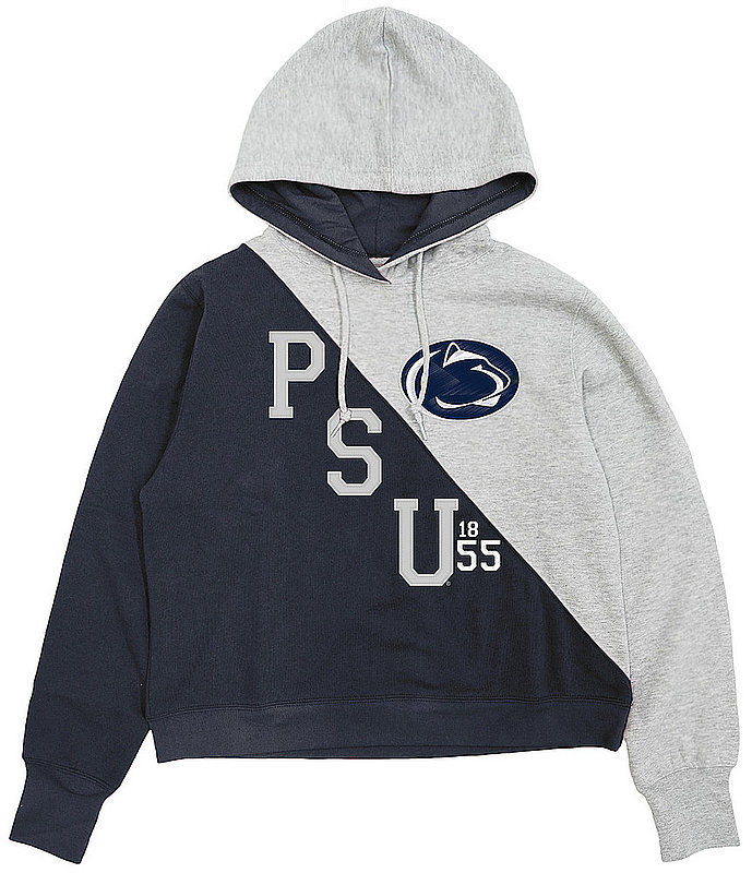 Penn State Nittany Lions Women's Diagonal Contrast Hooded Sweatshirt