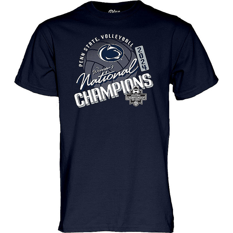 Blue 84 Penn State Nittany Lions Women's Volleyball 2024 National Champs T-Shirt Navy Nittany Lions (PSU) (Blue 84 )