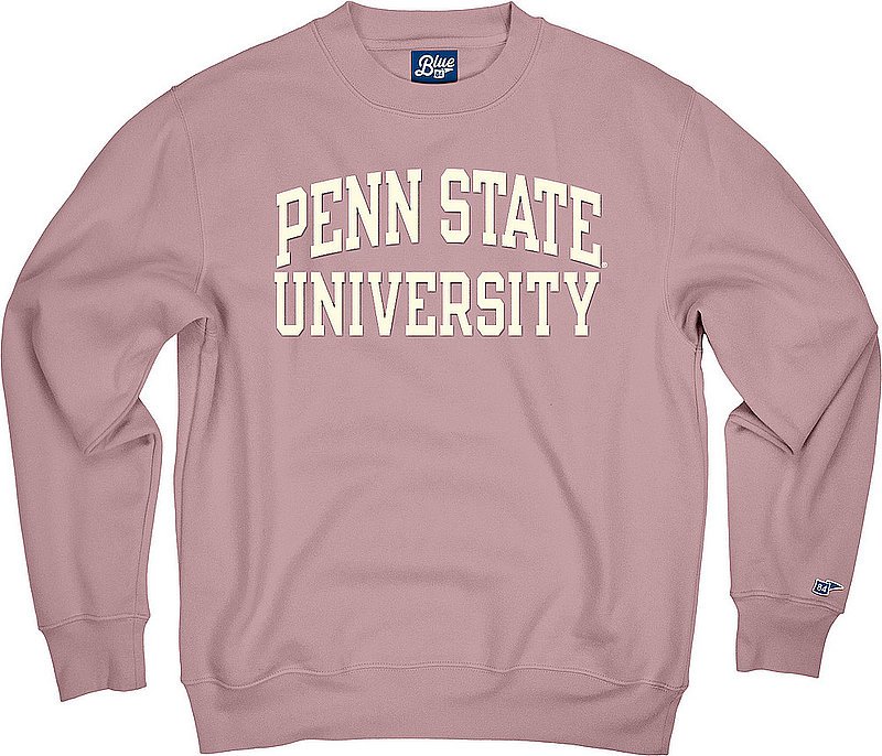 Blue 84 Penn State University Dusty Pink Felt Embroidered Crewneck Sweatshirt Nittany Lions (PSU) (Blue 84 )