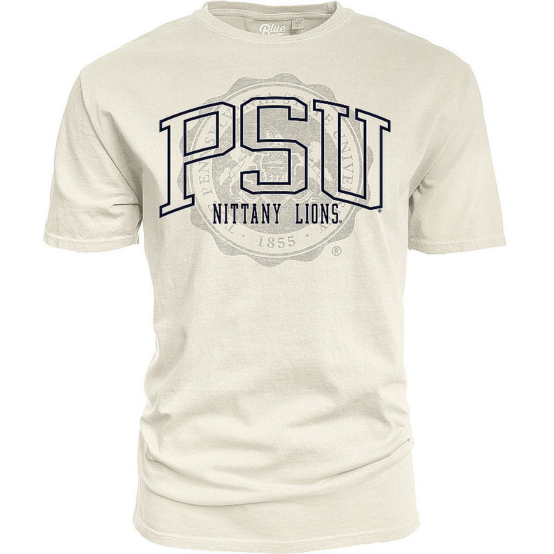 Blue 84 Penn State University Puff Ink Ivory Dyed Ringspun Tee Nittany Lions (PSU) (Blue 84)