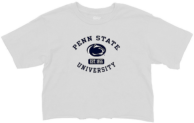 Penn State University Women's White Crop Tee