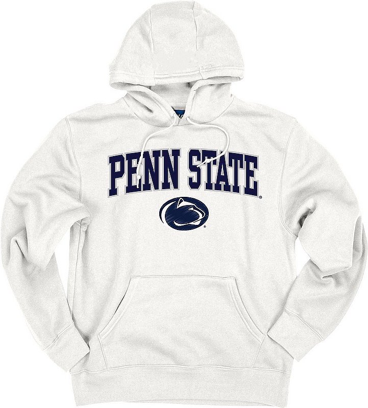 Blue 84 Penn State White Embroidered Hoodie Sweatshirt Nittany Lions (PSU) (Blue 84)