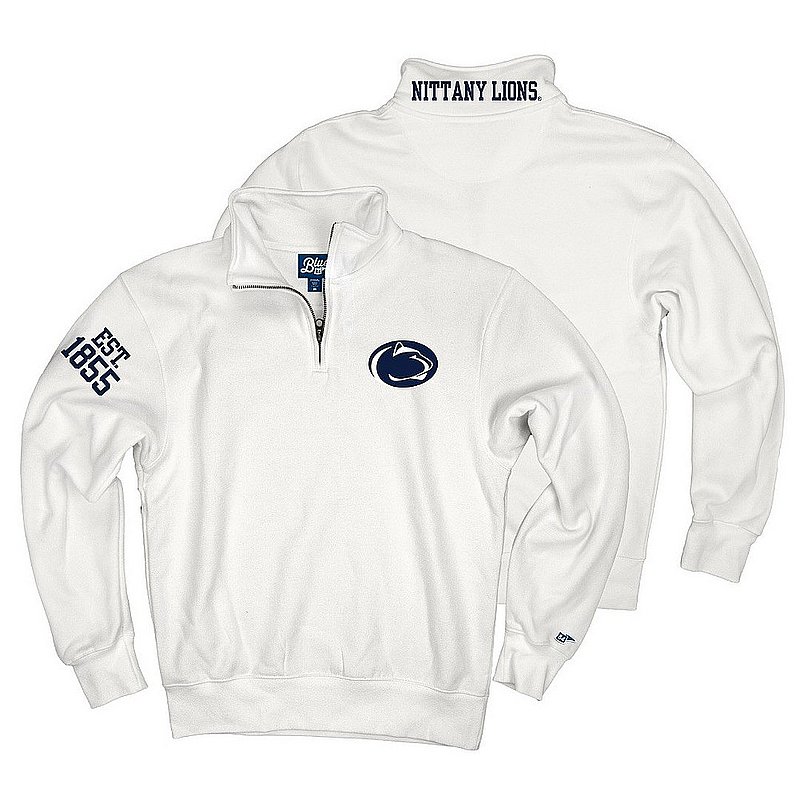 BLUE 84 Penn State White Embroidered Quarter Zip Nittany Lions (PSU) (BLUE 84)