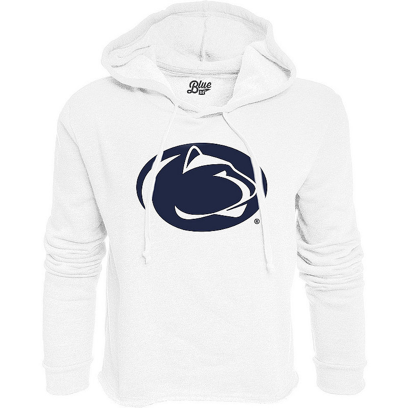 Penn State White Lion Head Crop Hooded Sweatshirt 