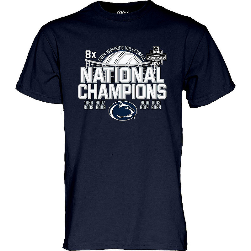 Blue 84 Penn State Women's Volleyball 2024 8X National Champs T-Shirt Navy Nittany Lions (PSU) (Blue 84 )