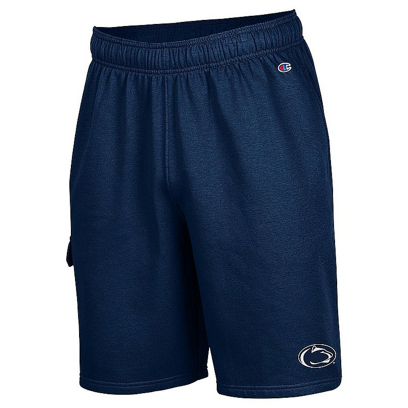 Penn State Mens Navy Fleece Cargo Shorts 