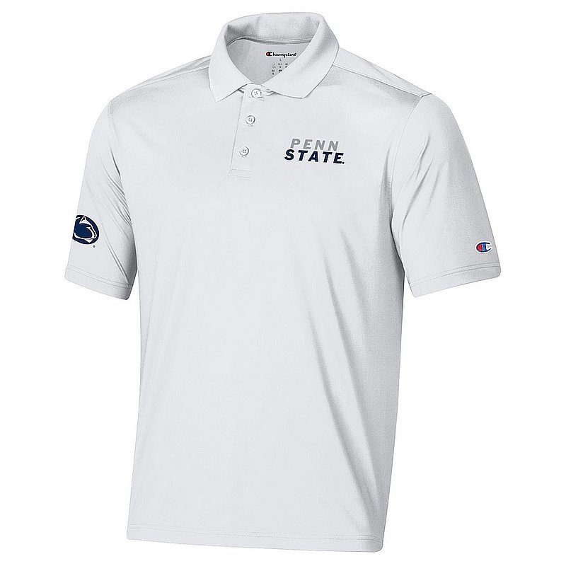 Champion Penn State Nittany Lions Mens Essential Performance Polo White Nittany Lions (PSU) (Champion)