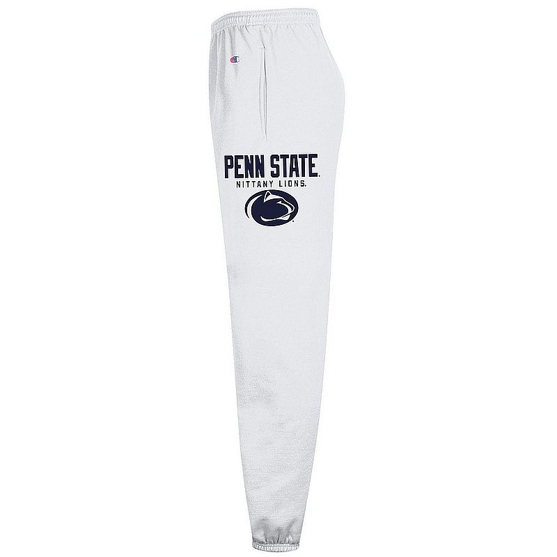 Penn State Nittany Lions Mens White Champion Fleece Sweatpants 