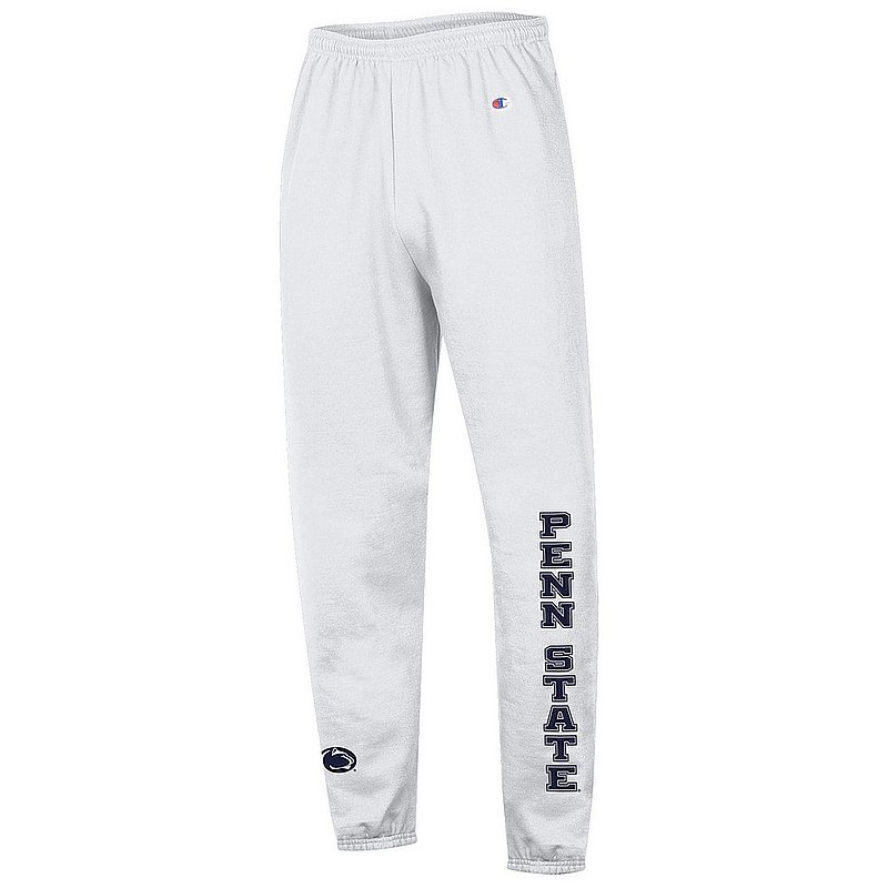 Champion Penn State Nittany Lions Mens White Champion Fleece Sweatpants Nittany Lions (PSU) (Champion )