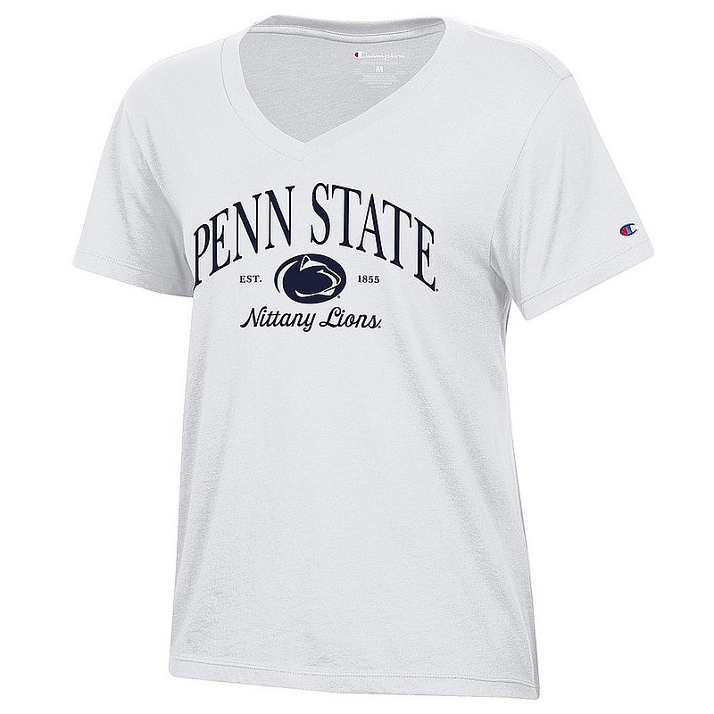 Champion Penn State Women's Champion Core Script White V-Neck Tee Nittany Lions (PSU) (Champion)