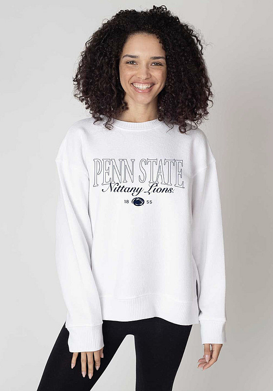 Chicka D Penn State Nittany Lions Coastal Fleece White Crewneck Sweatshirt Nittany Lions (PSU) (Chicka D )