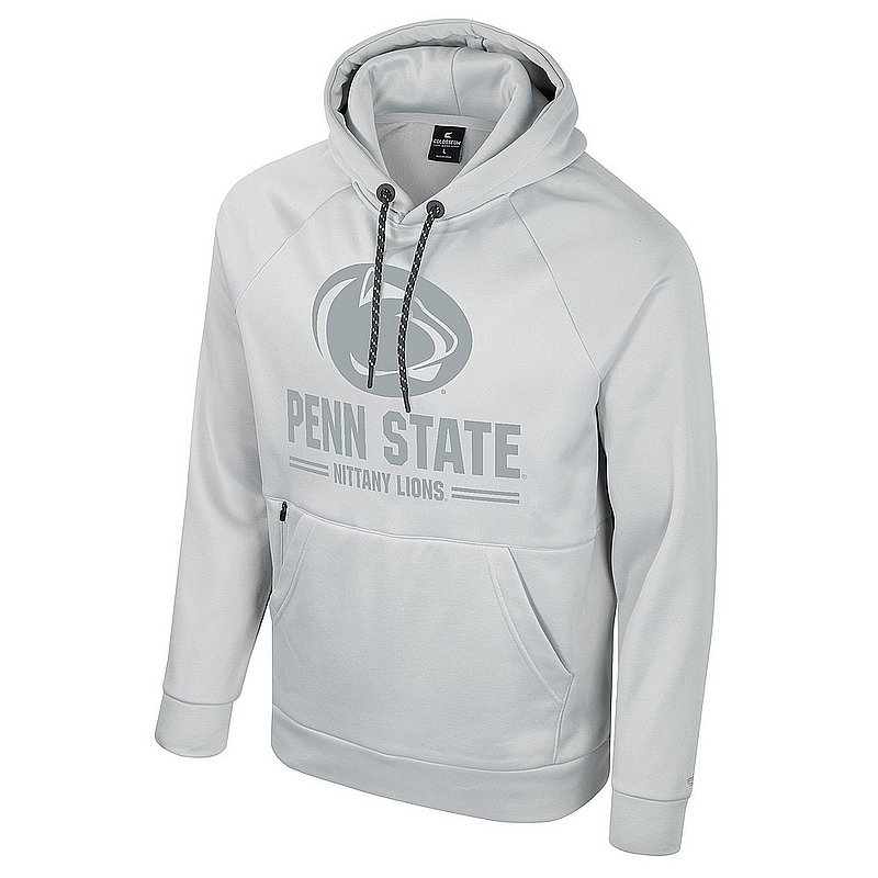 Colosseum Penn State Embroidered Performance Tonal Light Grey Fleece Hooded Sweatshirt Nittany Lions (PSU) (Colosseum )
