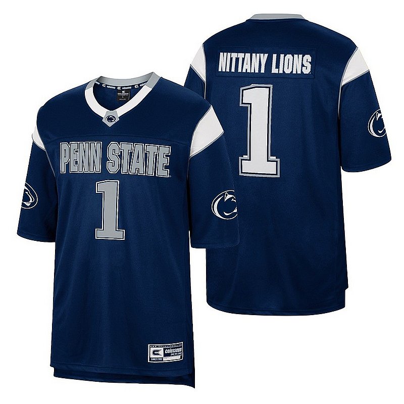 Colosseum Penn State Mens #1 Navy Football Jersey Nittany Lions (PSU) (Colosseum )