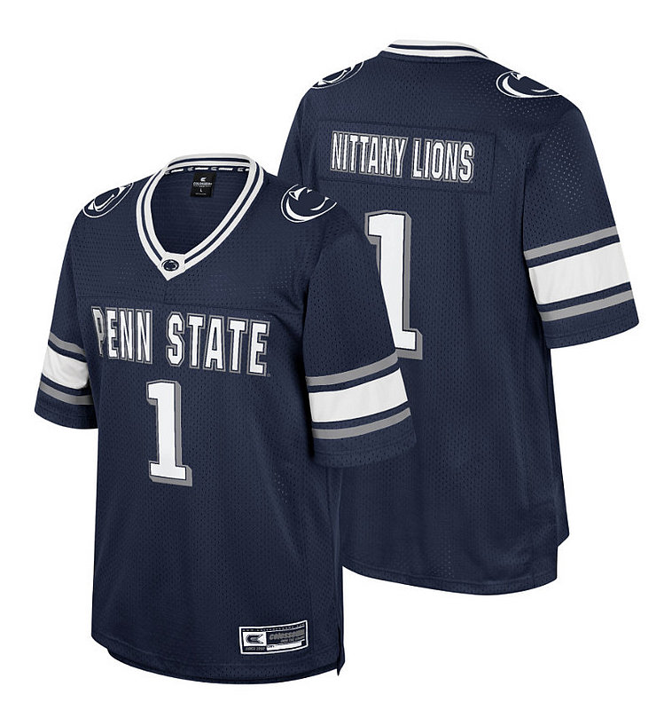Colosseum Penn State Mens #1 Navy Football Mesh Jersey Nittany Lions (PSU) (Colosseum )