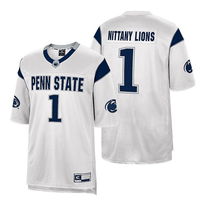 Colosseum Penn State Mens #1 White Football Jersey Nittany Lions (PSU) (Colosseum )