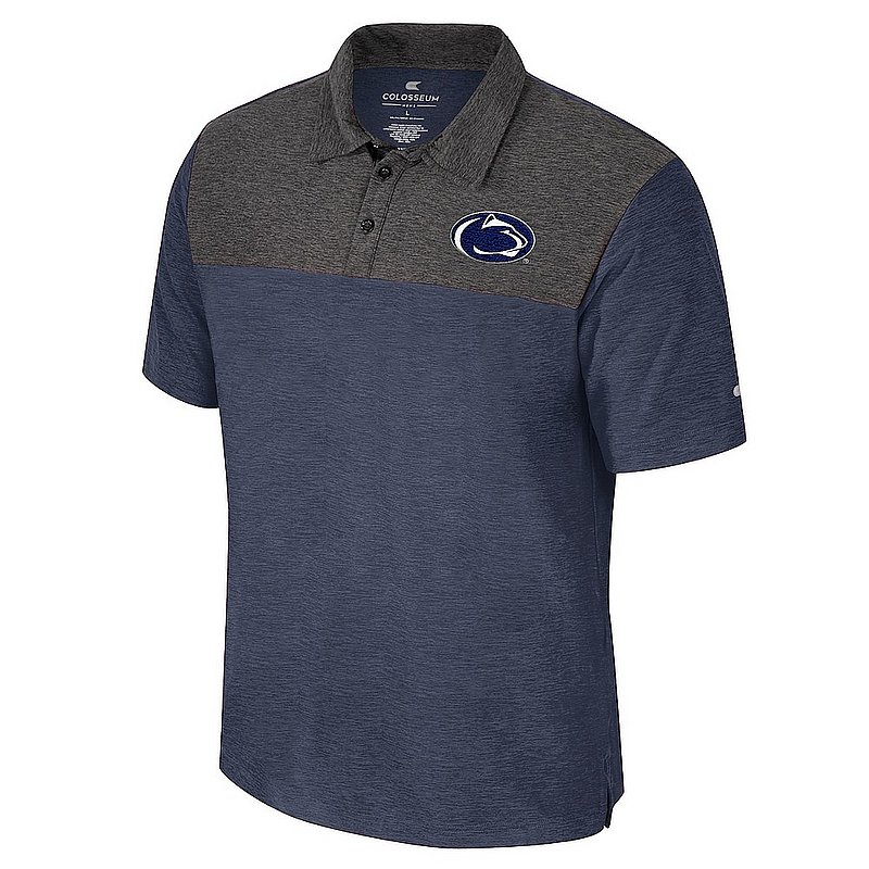 Colosseum Penn State Mens Color Block Marty Performance Polo Nittany Lions (PSU) (Colosseum)