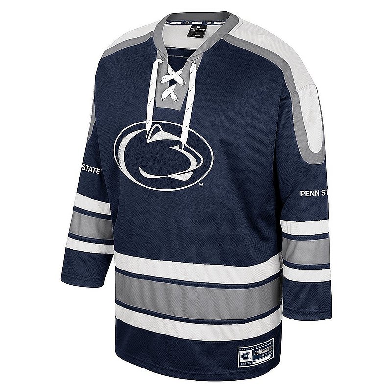 Colosseum Penn State Mens Embroidered Athletic Hockey Jersey Nittany Lions (PSU) (Colosseum )