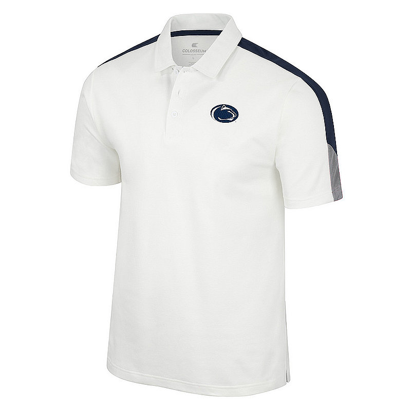 Colosseum Penn State Mens Game Day White Performance Polo Nittany Lions (PSU) (Colosseum )