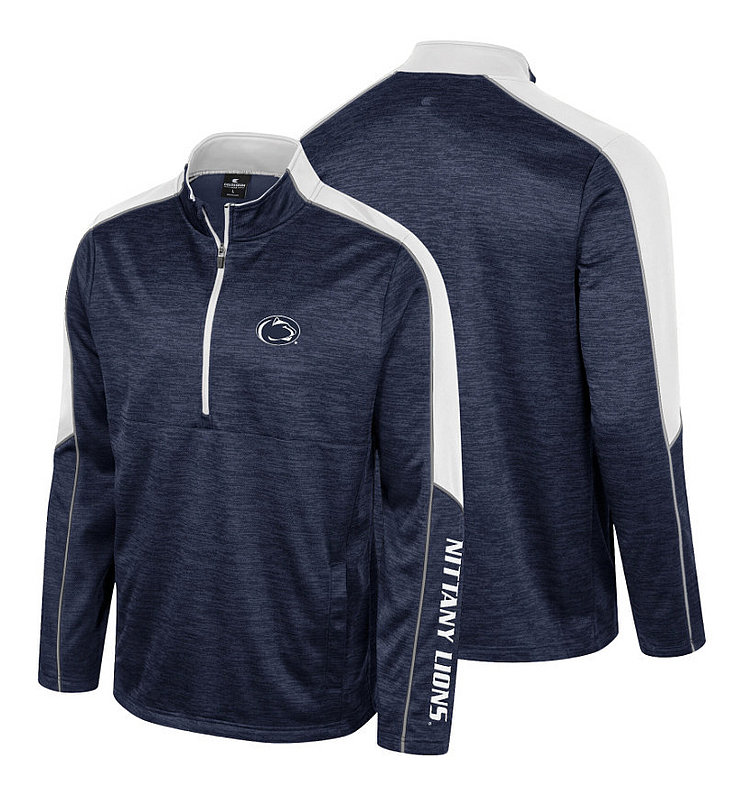 Colosseum Penn State Mens Marled Performance 1/2 Zip Nittany Lions (PSU) (Colosseum )