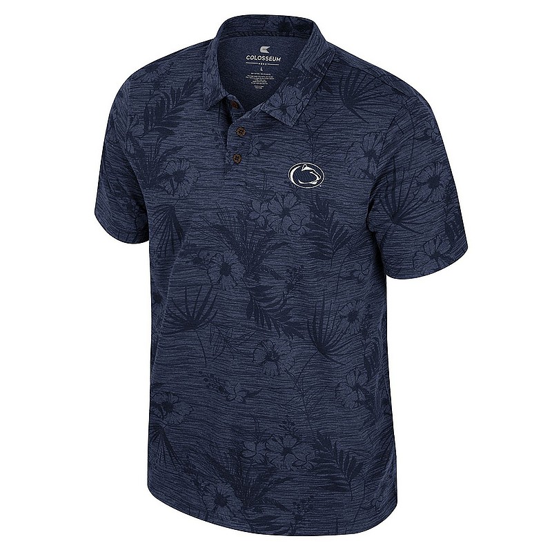 Colosseum Penn State Mens Navy Mens Hawaiian Polo Nittany Lions (PSU) (Colosseum )