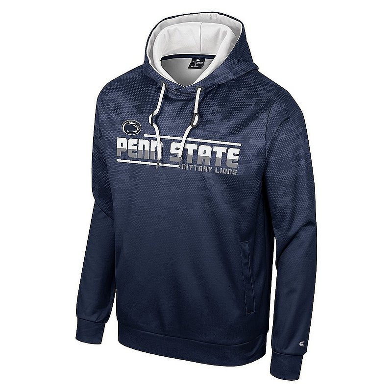 Colosseum Penn State Mens Navy Sublimated Performance Hooded Sweatshirt Nittany Lions (PSU) (Colosseum )