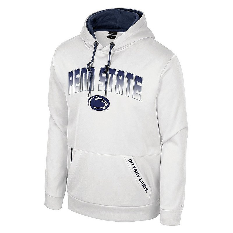 Colosseum Penn State Mens Perfect White Performance Hooded Sweatshirt Nittany Lions (PSU) (Colosseum )