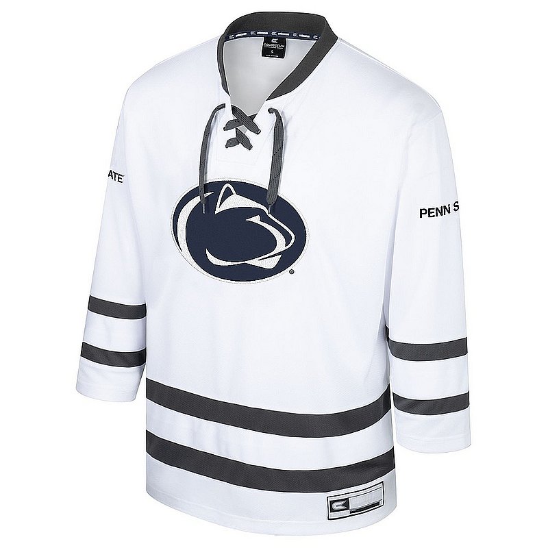 Colosseum Penn State Mens White Embroidered Ice Hockey Jersey Nittany Lions (PSU) (Colosseum )