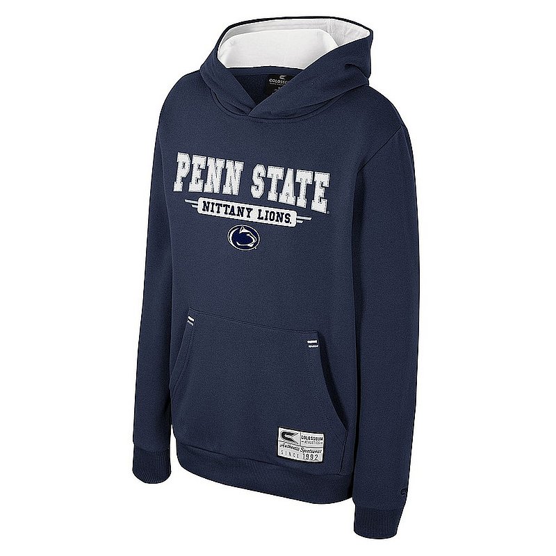 Penn State Navy Embroidered Youth Athletic Pullover Hooded Sweatshirt 