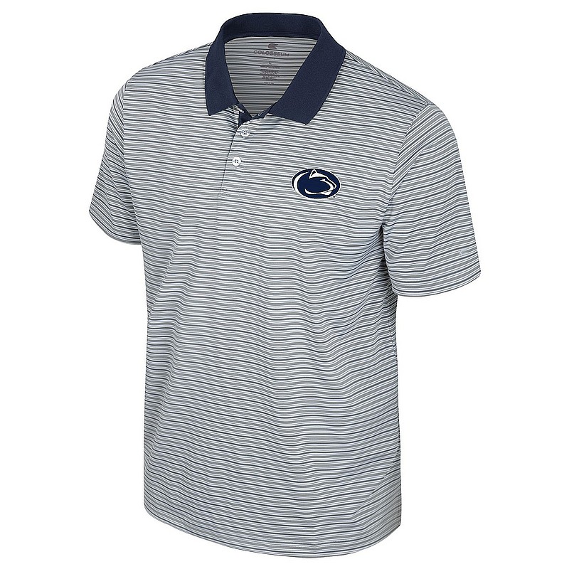 Colosseum Penn State Nittany Lions Mens Stripe Performance Polo Nittany Lions (PSU) (Colosseum)