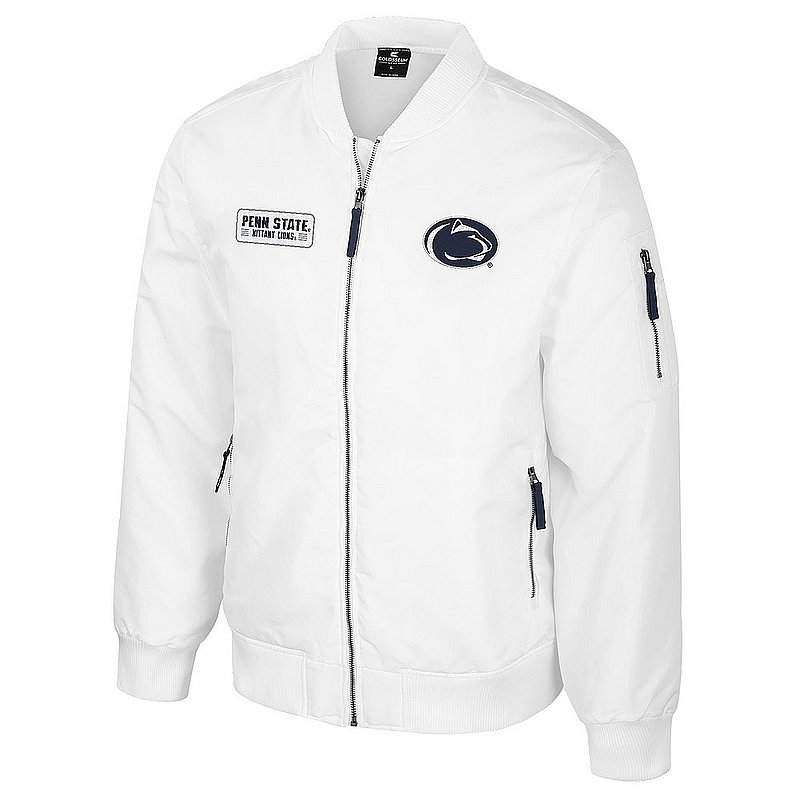 Colosseum Penn State Nittany Lions Mens White Out Bomber Jacket Nittany Lions (PSU) (Colosseum )