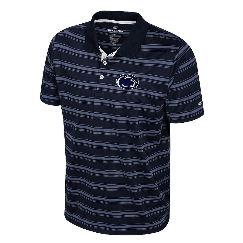 Colosseum Penn State Nittany Lions Striped Navy Embroidered Colosseum Polo Nittany Lions (PSU) (Colosseum )