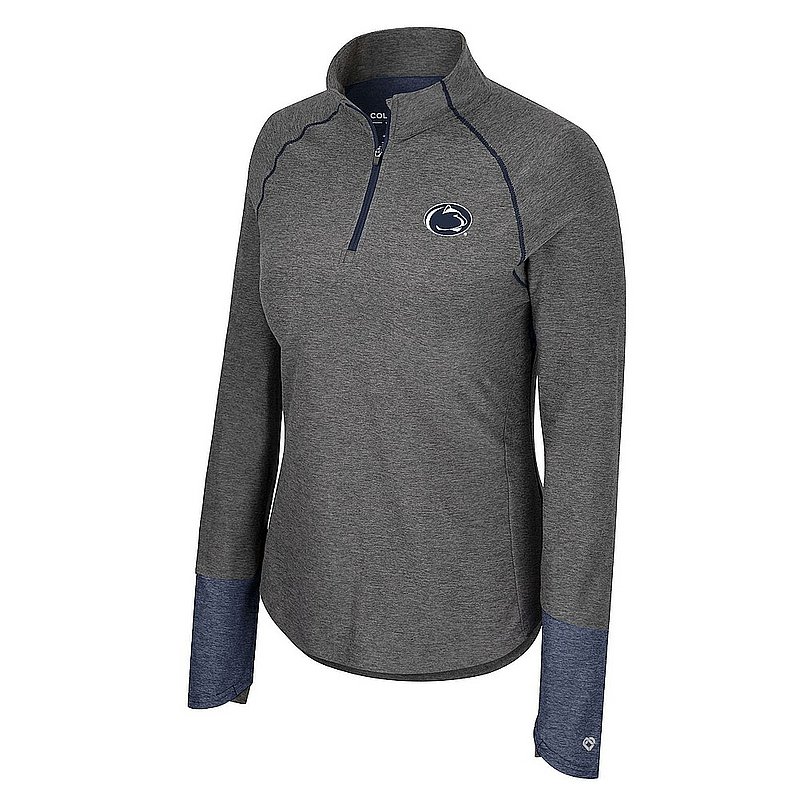 Colosseum Penn State Nittany Lions Women's Heather Grey Performance Quarter Zip Nittany Lions (PSU) (Colosseum )