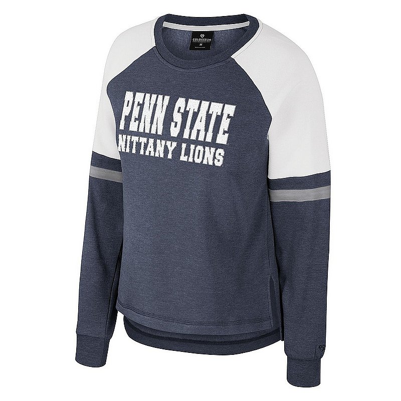 Colosseum Penn State Women's Appliqued Scoop Neck Fleece Crewneck Sweatshirt Nittany Lions (PSU) (Colosseum )