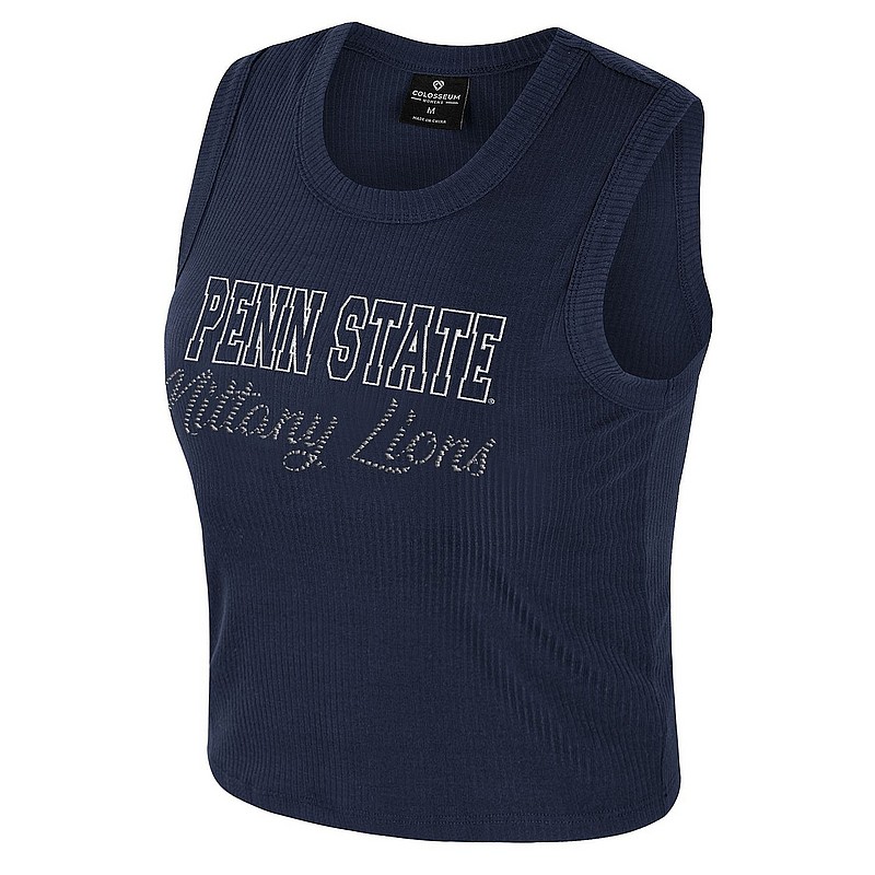 Colosseum Penn State Women's Embroidered Ribbed Navy Tank Top Nittany Lions (PSU) (Colosseum )