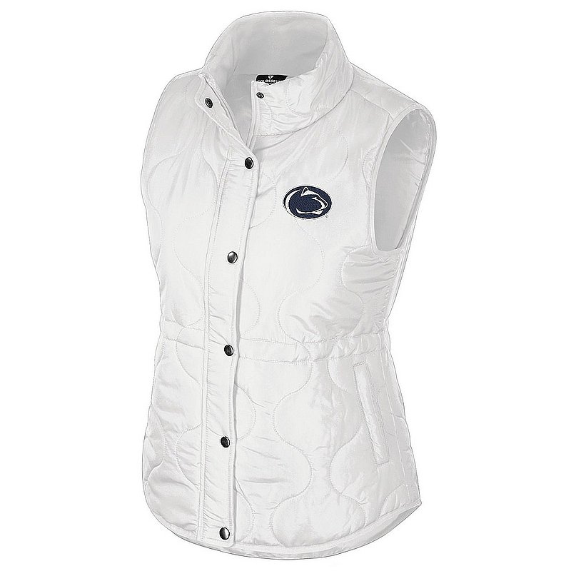 Colosseum Penn State Women's Quilted Cinched Waist Puffer Vest White Nittany Lions (PSU) (Colosseum )